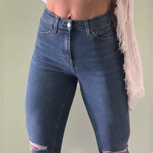 Topshop High Rise Blue Jeans
